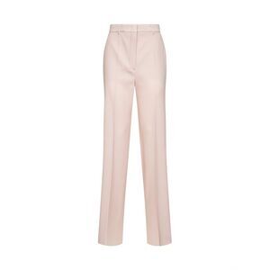 Max Mara Studio Women Pink Crêpe Wool Mstquasar Straight Trousers